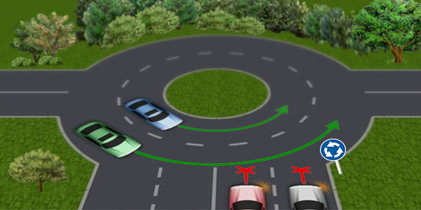 Правила проезда перекрестка с круговым движением