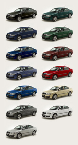 Выбирайте цвет кузова автомобиля на свое усмотрение